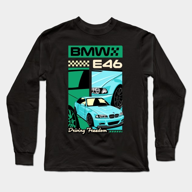 Retro BMW Long Sleeve T-Shirt by Harrisaputra